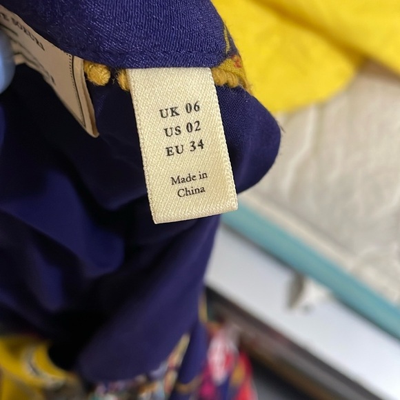 Moulinette Soeurs by anthropology Red and Blue Asymmetrical A-Line Maxi Skirt - Picture 3 of 12